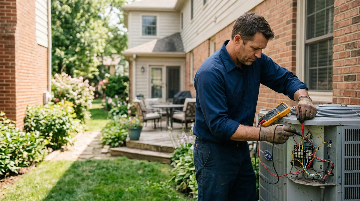HVAC technician working near Adrian, MO